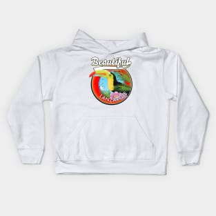 Beautiful Lanzarote vacation logo. Kids Hoodie